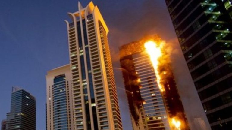 Another high-rise tower catches fire just days after major blaze nearby