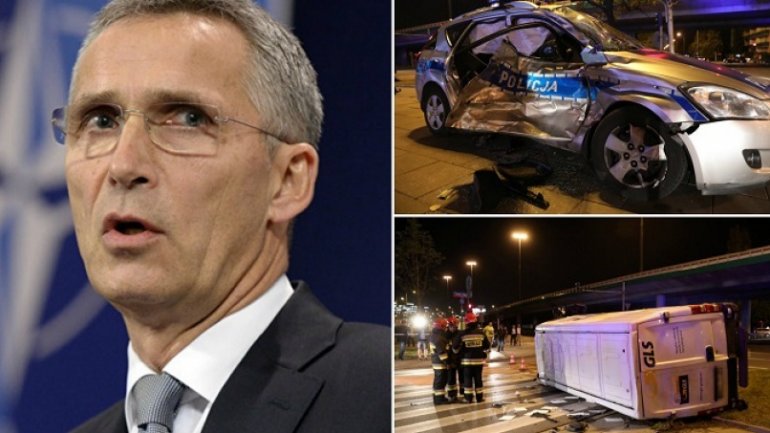 NATO Secretary General's convoy involved in car accident in Warsaw