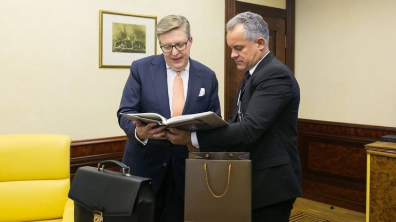 Vlad Plahotniuc had farewell meeting with EU Ambassador Pirkka Tapiola