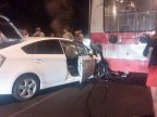 Car collided with a trolleybus in Chisinau (Photo)