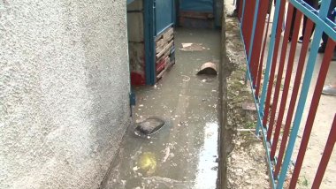 Basement of an apartment block from Botanica flooded from broken pipe