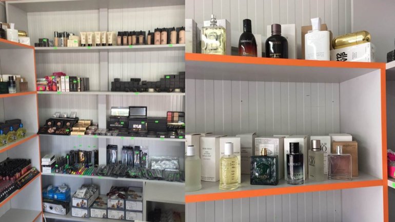 Police officers seized counterfeit cosmetic products in Râşcani