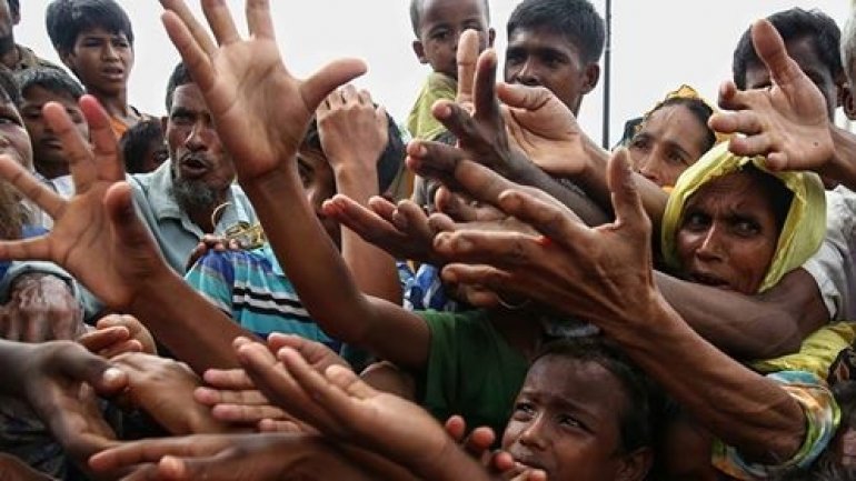 Genocide in Myanmar's state. Over 50,000 refugees seeking aid