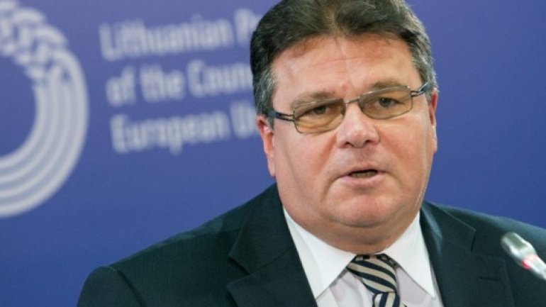 Minister of External Affairs from Lithuania Linas Linkevicius on official visit to Chisinau