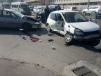 Three cars pile-up on Albişoara street of Chisinau 