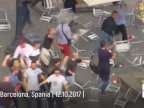 Groups clash in Barcelona, sending chairs flying on Independence Day (video)