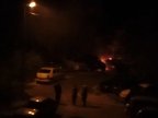 Car burst into flames at night time on Liviu Deleanu street