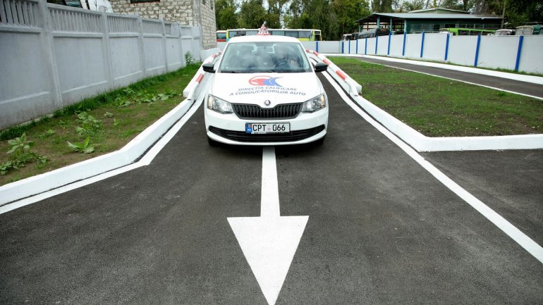 European conditions for driving license exam the future drivers. Another modern polygon in capital (Photo)