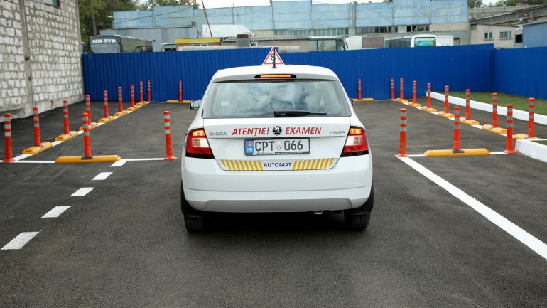 European conditions for driving license exam the future drivers. Another modern polygon in capital (Photo)