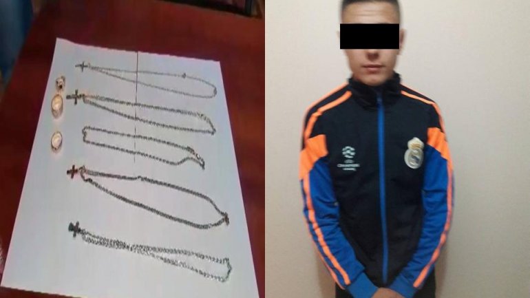 Teenager from Teleneşti arrested for stealing golden jewelry in Capital