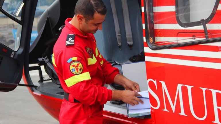 SMURD helicopter saved a life by transporting patient from Bălţi to Chişinău