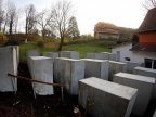 Activists mock German far-right politician, by building Holocaust memorial replica outside his home