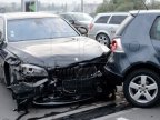 Car crash in a row on Uzinelor street 