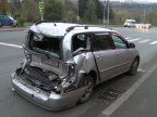 Accident in Capital, bus crushed a car