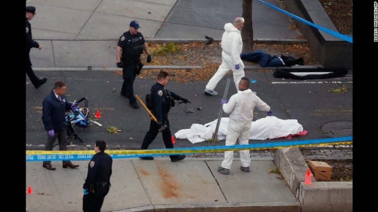 New York attack: 8 killed, 11 injured. Note found claims ISIS terrorist (Video/Photos)