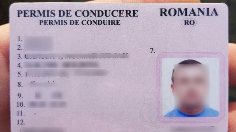 Romanian caught driving in Chisinau with false driver's license