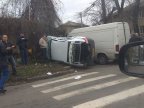 Grave Accident! Taxi crushed after impact with minivan on Belinski Street from Capital