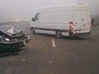 Car accident near Stăuceni. Two lanes blocked