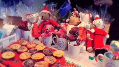 Charity fair on Saint Nicholas. Students of Technical University of Moldova gathered presents for four children