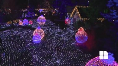 31 August street looks like in fairy tales. Dozens of people wait for lights to be lit