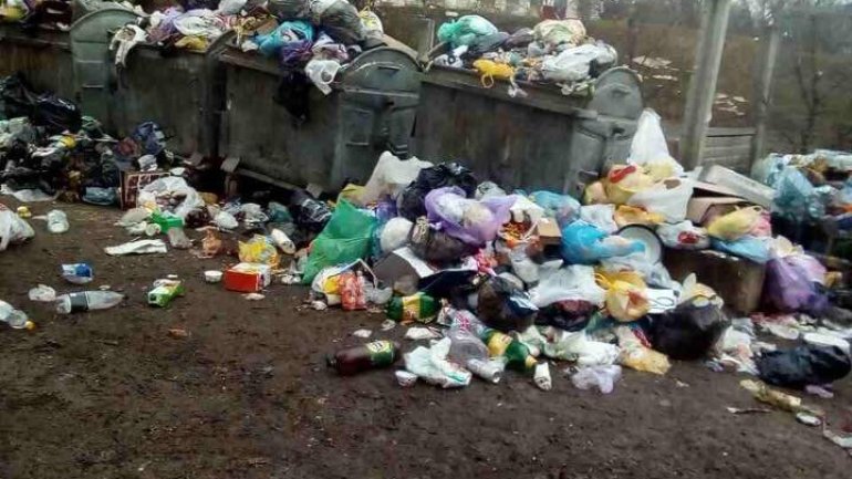 Bălţi locals suffer epidemic of unevacuated garbage for a week (Photoreport)