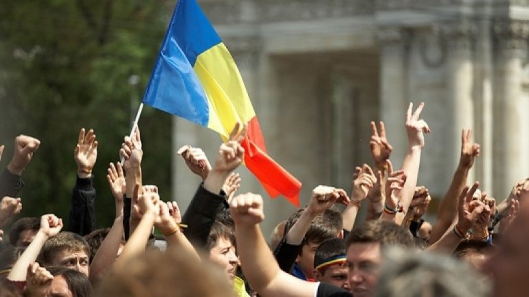 Union March in Chisinau center aimed to promote Union ideas with Romania 