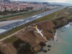 Passenger jet skidded off an icy runway and nearly fell into the sea with 168 people onboard in Turkey