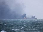 Oil tanker still burning after more than 60 hours since collision with cargo ship 