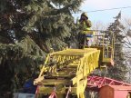 Holidays came to an end. Employees are disassembling the Christmas Fair and taking down the Christmas tree