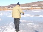 Lovers of ice fishing woke up early today to catch the best spots