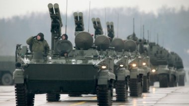 Russian soldiers from Transnistrean region evolved military exercises