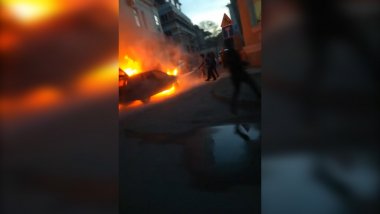 Grave incident in Capital. Car started to burn on Alexandru cel Bun street