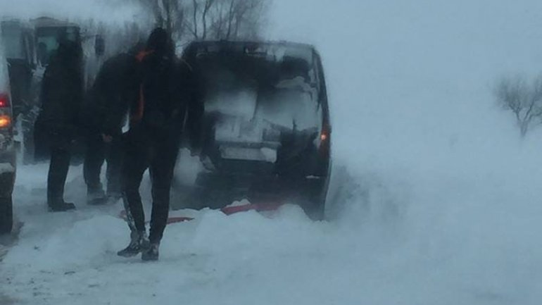 Dramatic photos. Many blocked cars on national and local roads