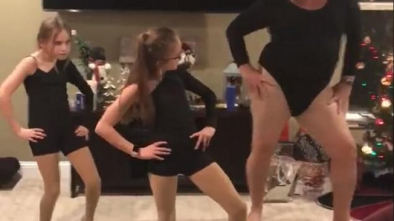  Dedicated father performs dance of Beyonce's hit Single Ladies