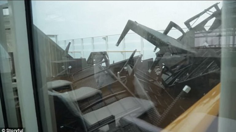 Horror moments for passengers of cruise ship that sailed into 'Bomb Cyclone': People were vomiting all over the boat