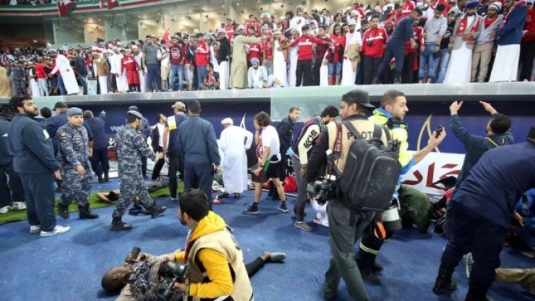 40 people injured as glass barrier collapsed at a stadium in Kuwait