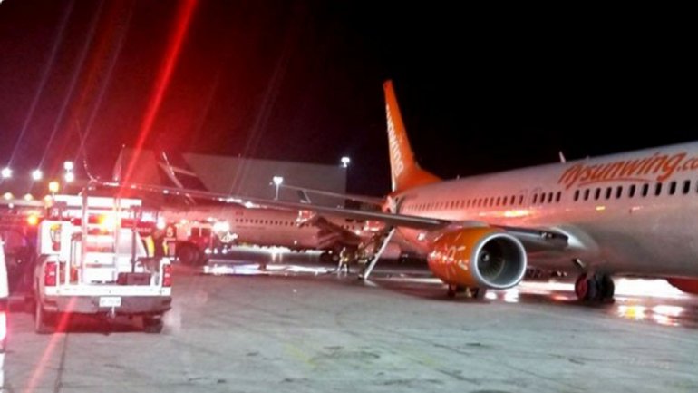 Two airplanes collided at Toronto Pearson International Airport. One person injured