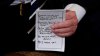 Donald Trump criticized for using cue card reminding him to show sympathy to Florida shooting survivors