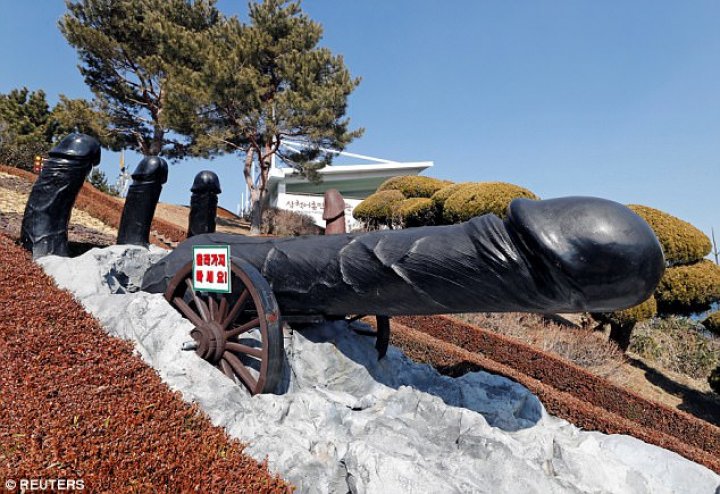 Extraordinary park in South Korea where everything is shaped like a penis has been inundated with fascinated tourists