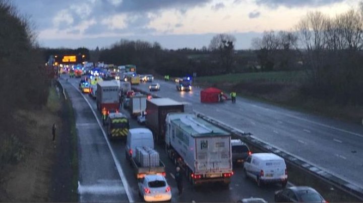 Somerset M5 crash: 1 dead and 10 injured