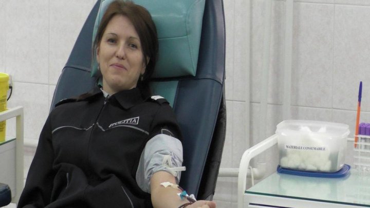 Dozens of Chisinau Police employees gathered and donated blood voluntarily 