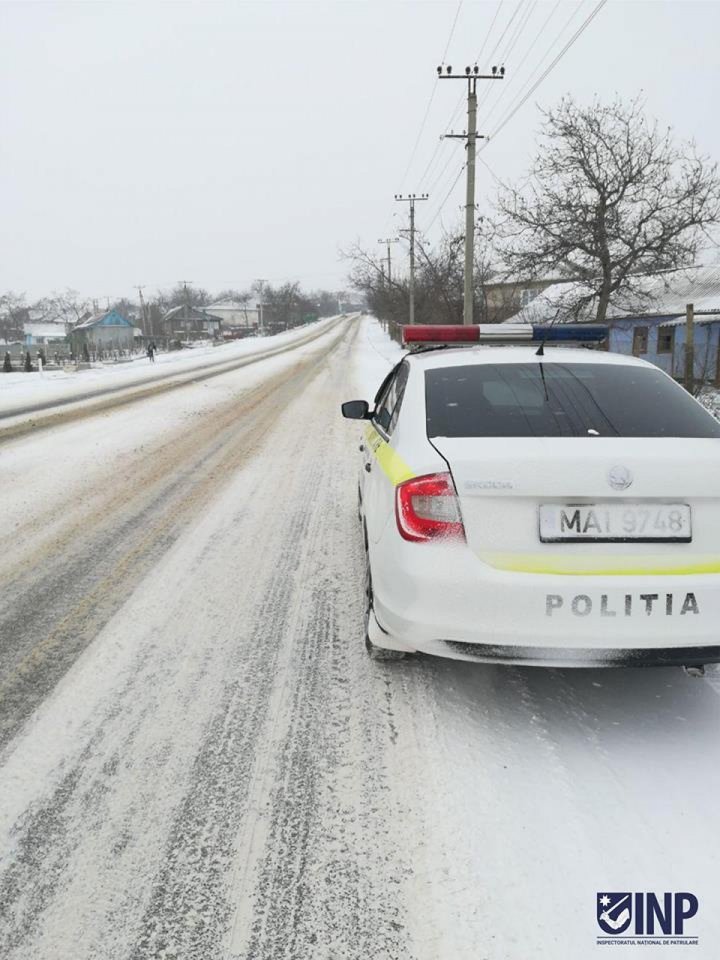 Winter storm in Moldova. State of National Roads