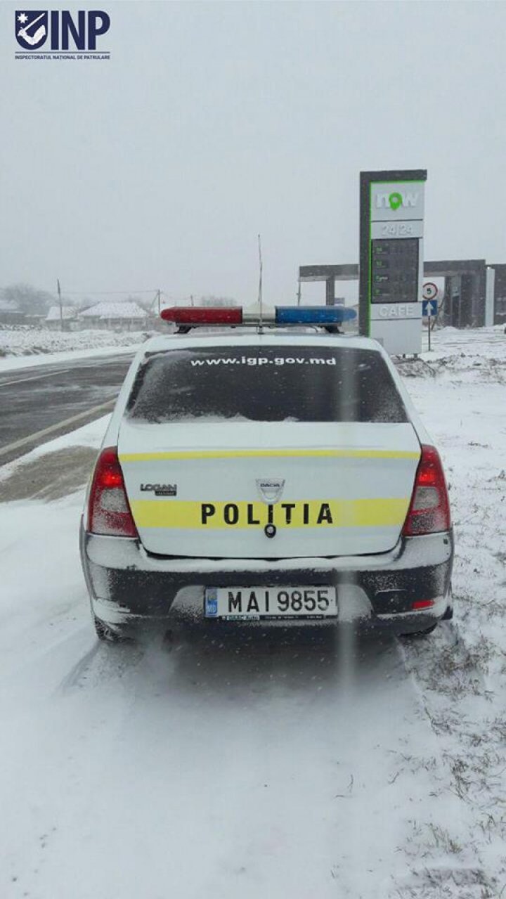 Winter storm in Moldova. State of National Roads