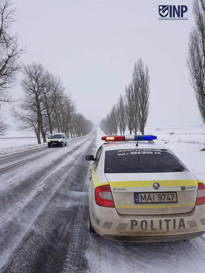 Winter storm in Moldova. State of National Roads