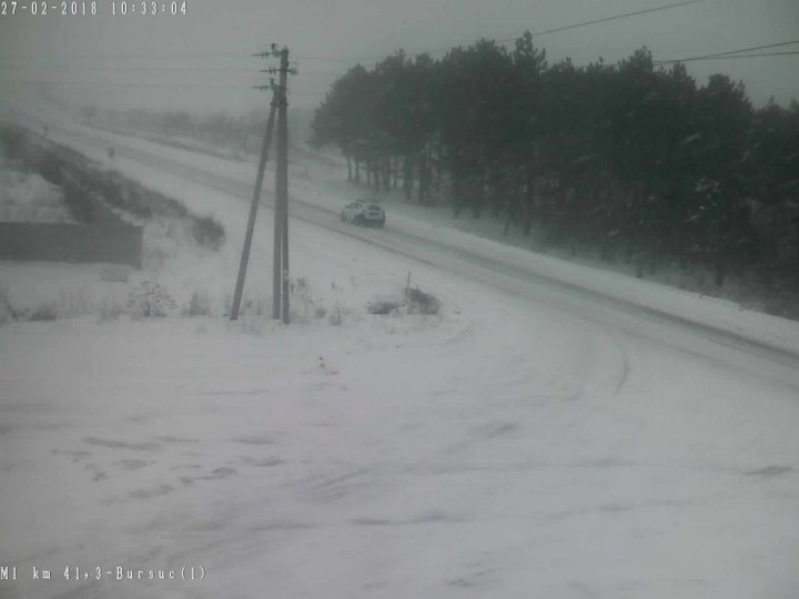 Winter storm in Moldova. State of National Roads