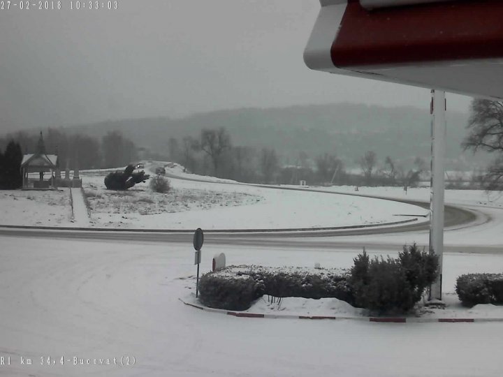 Winter storm in Moldova. State of National Roads