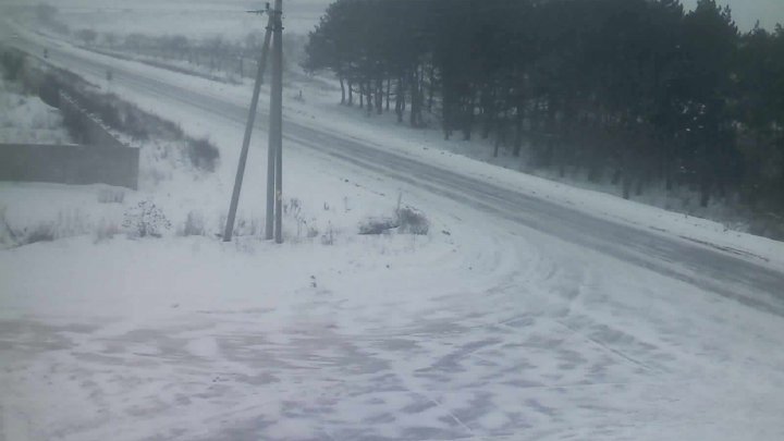 Winter storm in Moldova. State of National Roads