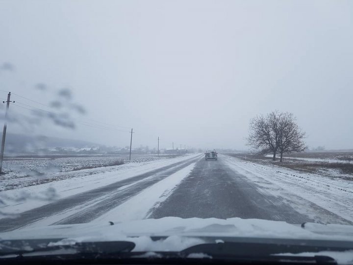 Winter storm in Moldova. State of National Roads