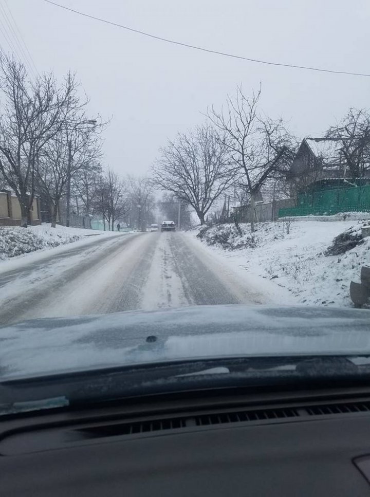 Winter storm in Moldova. State of National Roads