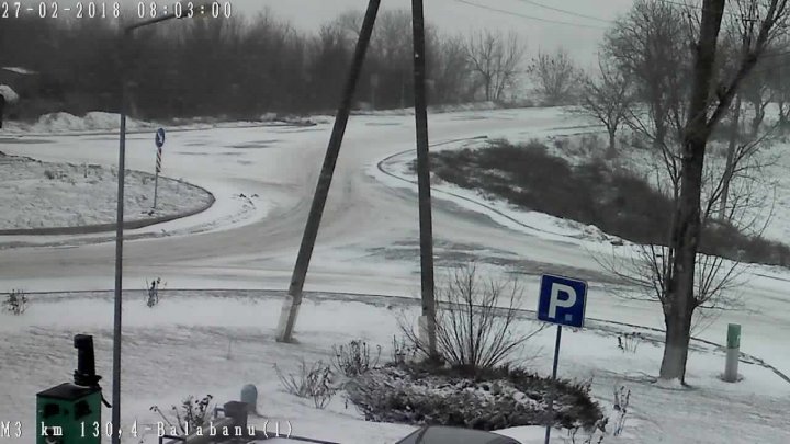 Winter storm in Moldova. State of National Roads